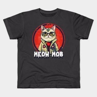 Meow Mob: Cat Lover Kids T-Shirt